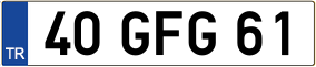 Trailer License Plate